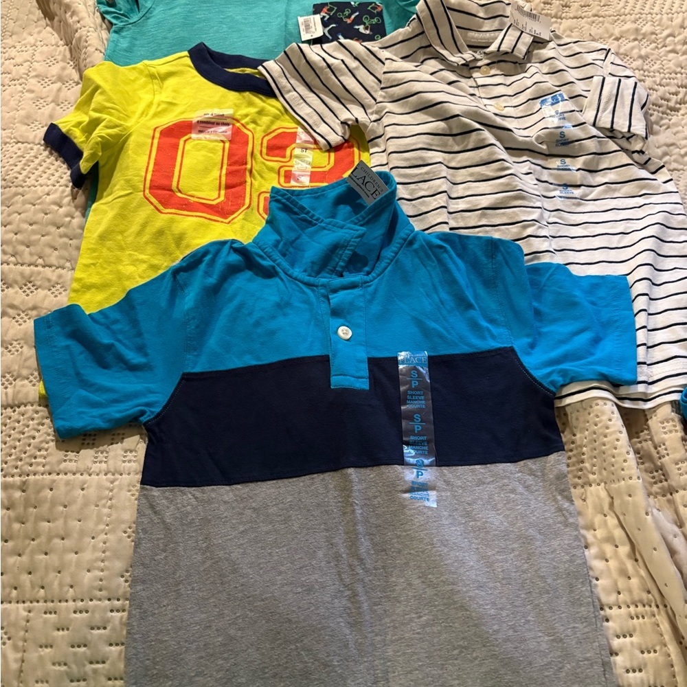 Blue and Gray Kids Polo